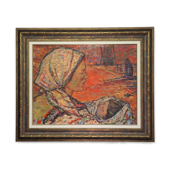 «Материнство» Михаил Саулович Туровский, Холст/Масло, 1963г